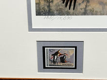 Load image into Gallery viewer, James Hautman - 1990 Federal Migratory Duck Stamp Print With Double Stamps - Brand New Custom Sporting Frame