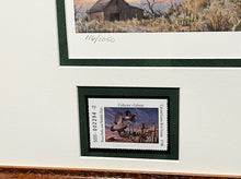 Load image into Gallery viewer, Joe Hautman - 2011 Texas Upland Game Bird Stamp Stamp Print With Double Stamps - Brand New Custom Sporting Frame