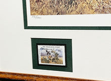 Load image into Gallery viewer, John P. Cowan - 1991 Texas Quail Stamp Print With Double Stamps - Brand New Custom Sporting Frame