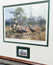 Load image into Gallery viewer, John P. Cowan 1985 Texas Wild Turkey Stamp Print With Stamp - Brand New Super Custom Sporting Frame