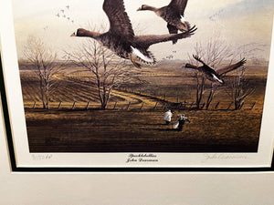 John Dearman - 1987 Texas Ducks Unlimited Sponsor Lithograph Print Artist Proof - Brand New Custom Sporting Frame