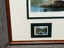 Load image into Gallery viewer, John Dearman  1998 Arkansas Duck Migratory Waterfowl Stamp Print With Double Stamps - AP - Brand New Custom Sporting Frame