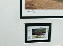 Load image into Gallery viewer, John Dearman - 2002 Texas Saltwater Stamp Print With Double Stamps - Brand New Custom Sporting Frame