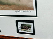 Load image into Gallery viewer, John Dearman - 2002 Texas Saltwater Stamp Print With Double Stamps - Brand New Custom Sporting Frame