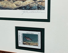 Load image into Gallery viewer, John Dearman - 2011 Texas Freshwater Stamp Print With Double Stamps Artist Proof - Brand New Custom Sporting Frame
