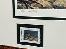 Load image into Gallery viewer, John Dearman 2011 Texas Freshwater Stamp Print With Double Stamps - Artist Proof - Brand New Custom Sporting Frame