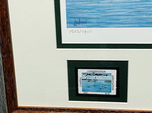 John Dearman - 2013 Coastal Conservation Association CCA Stamp Print With Double Stamps - Brand New Custom Sporting Frame