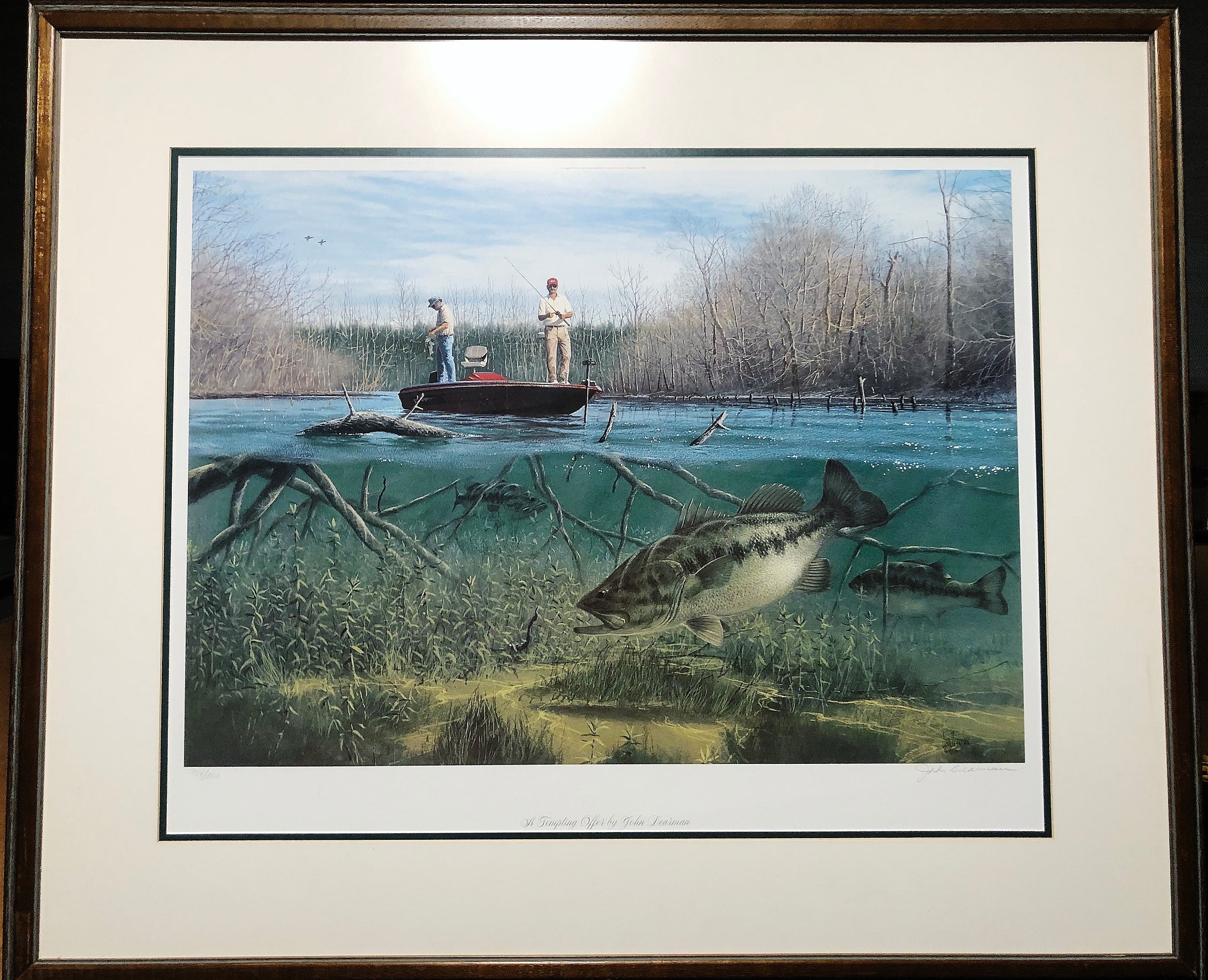 John Dearman Tempting Offer Lithograph - Brand New Super Custom Sporting Frame