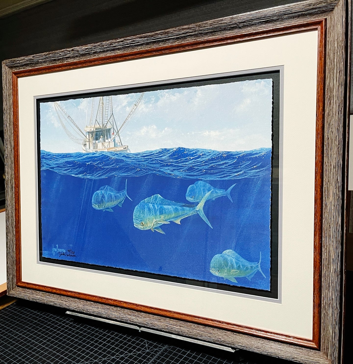 John Dearman - Dinner Bell - HS GiClee Offshore Bluewater Fishing - Brand New Custom Sporting Frame