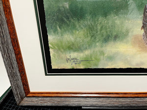 John Dearman Flounder - GiClee Half Sheet - Brand New Super Custom Sporting Frame