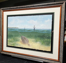Load image into Gallery viewer, John Dearman  Flounder - GiClee Half Sheet - Brand New Custom Sporting Frame
