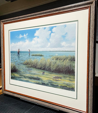 John Dearman - High Tide Lithograph - Brand New Custom Sporting Frame *** FALL SPECIAL ***