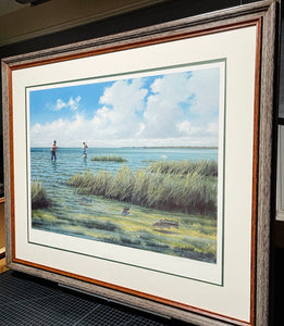 John Dearman - Magic Bar & High Tide Paired Set, Matching Numbers - 2 Framed Lithographs" - Brand New Custom Sporting Frame