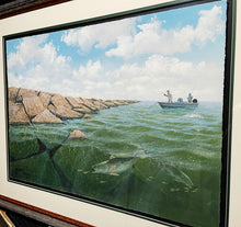 Load image into Gallery viewer, John Dearman The Jetty GiClee Full Sheet - Brand New Super Custom Sporting Frame
