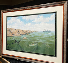 Load image into Gallery viewer, John Dearman The Jetty GiClee Full Sheet - Brand New Super Custom Sporting Frame