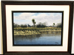 John Dearman - King Of The Ranch - Artist Proof GiClee Half Sheet - Brand New Custom Sporting Frame