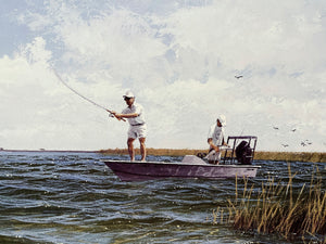 John Dearman - Marsh Madness - Lithograph - Coastal Conservation Association CCA - Brand New Custom Sporting Frame