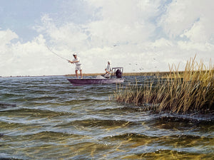 John Dearman - Marsh Madness - Lithograph - Coastal Conservation Association CCA - Brand New Custom Sporting Frame