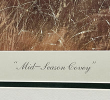 Load image into Gallery viewer, John Dearman Mid Season Covey Lithograph - Brand New Super Custom Sporting Frame  ***  SPRING SPECIAL  ***