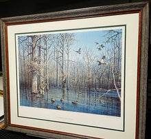 Load image into Gallery viewer, John Dearman Point Blank Lithograph Ducks Unlimited Edition - Brand New Super Custom Sporting Frame