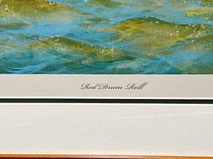 John Dearman - Red Drum Roll - Lithograph AP Coastal Conservation Association CCA 2018 - Brand New Custom Sporting Frame  ***  WINTER SPECIAL  ***