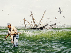 John Dearman - Surf Trout - FS GiClee -  Brand New Custom Sporting Frame