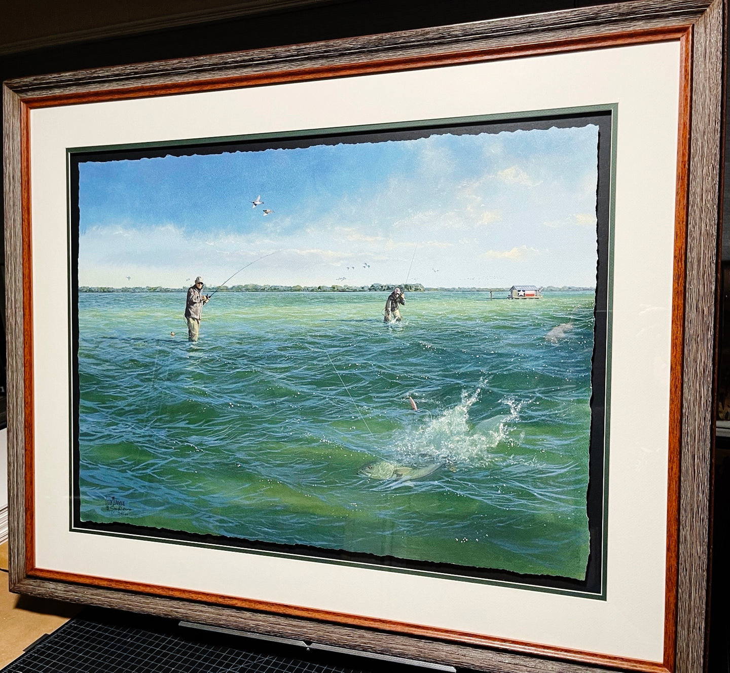 John Dearman - Tide Gauge - Full Sheet GiClee - Brand New Custom Sporting Frame