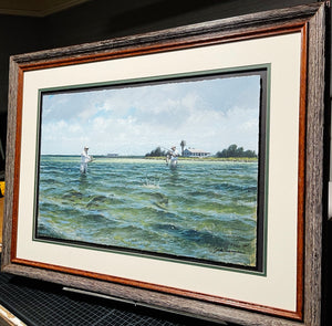 John Dearman - Trout 2005 - Half Sheet GiClee AP - Brand New Custom Sporting Frame