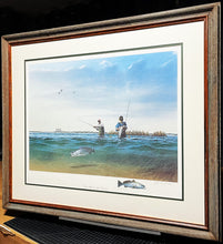 Load image into Gallery viewer, John Dearman Trout Slick Lithograph With Speckled Trout Remarque - Brand New Super Custom Sporting Frame