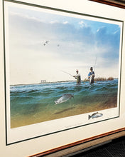 Load image into Gallery viewer, John Dearman Trout Slick Lithograph With Speckled Trout Remarque - Brand New Super Custom Sporting Frame
