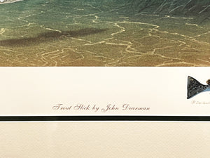 John Dearman Trout Slick Lithograph With Speckled Trout Remarque - Brand New Custom Sporting Frame