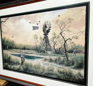 John Dearman Windmill Doves GiClee Full Sheet - Brand New Custom Sporting Frame
