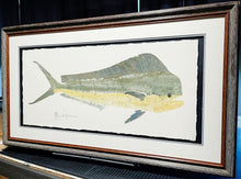 Load image into Gallery viewer, John Morrow - Dorado Mahi Mahi Gyotaku GiClee - Brand New Custom Sporting Frame