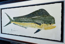 Load image into Gallery viewer, John Morrow - Dorado Mahi Mahi Gyotaku GiClee - Brand New Custom Sporting Frame