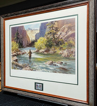 Load image into Gallery viewer, John P. Cowan 1982 Trout Unlimited Lithograph Print - &quot;High Country&quot; - Brand New Super Custom Sporting Frame