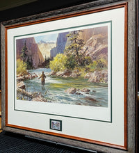 Load image into Gallery viewer, John P. Cowan - 1982 Trout Unlimited Lithograph Print - &quot;High Country&quot; - Brand New Custom Sporting Frame