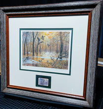 Load image into Gallery viewer, John P. Cowan 1986 Arkansas Duck Stamp Print With Stamp - Brand New Custom Sporting Frame