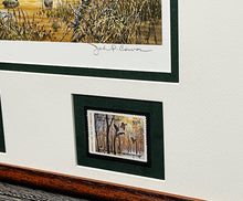Load image into Gallery viewer, John P. Cowan 1986 Arkansas Duck Stamp Print With Double Stamps - Brand New Super Custom Sporting Frame