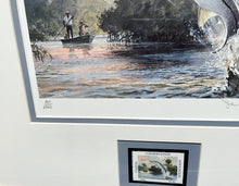 Load image into Gallery viewer, John P. Cowan 1986 Gulf Coastal Conservation Association CCA GCCA Stamp Print With Stamp - Brand New Super Custom Sporting Frame