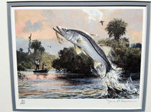 Load image into Gallery viewer, John P. Cowan 1986 Gulf Coastal Conservation Association CCA GCCA Stamp Print With Stamp - Brand New Super Custom Sporting Frame