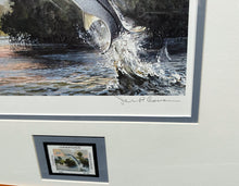 Load image into Gallery viewer, John P. Cowan 1986 Gulf Coastal Conservation Association CCA GCCA Stamp Print With Stamp - Brand New Super Custom Sporting Frame