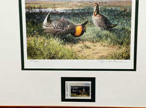 John P. Cowan 1986 Texas Non-Game Stamp Print With Stamp - Brand New Super Custom Sporting Frame