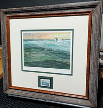 Load image into Gallery viewer, John P. Cowan - 1991 Coastal Conservation Association CCA Stamp Print With Stamp - Brand New Custom Sporting Frame
