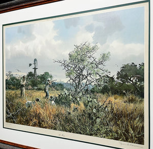 John P. Cowan At Home Lithograph Year 1982 - Brand New Super Custom Sporting Frame