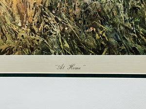 John P. Cowan At Home Lithograph Year 1982 - Brand New Super Custom Sporting Frame