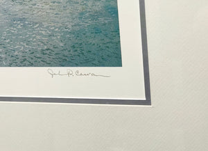 John P. Cowan - Autumn Snows and Blues-  Lithograph 1977 - Brand New Custom Sporting Frame