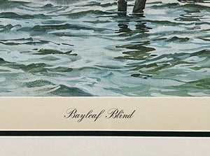 John P. Cowan Bayleaf Blind Lithograph Year 1976 - Brand New Custom Sporting Frame