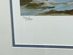 John P. Cowan - Blindside - Lithograph 1992 - Brand New Custom Sporting Frame
