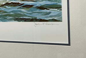 John P. Cowan - Blindside - Lithograph 1992 - Brand New Custom Sporting Frame