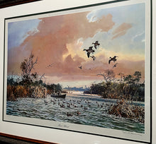Load image into Gallery viewer, John P. Cowan - Boat Blind - Lithograph 1975 - Brand New Custom Sporting Frame.